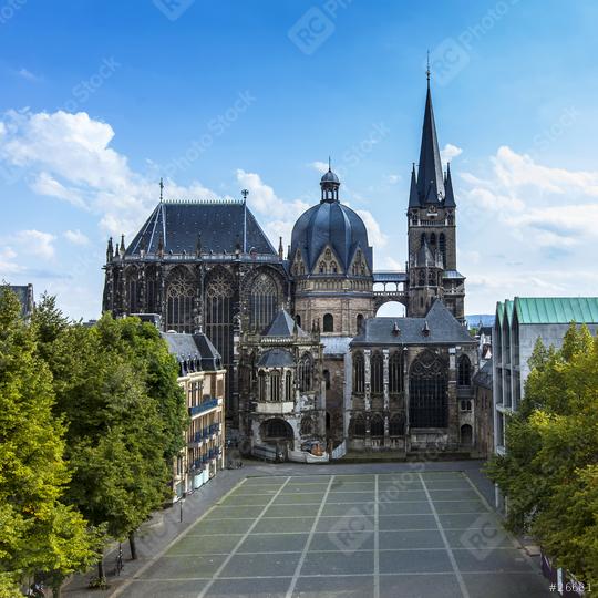 Aachen Cathedral in summer  : Stock Photo or Stock Video Download rcfotostock photos, images and assets rcfotostock | RC Photo Stock.: