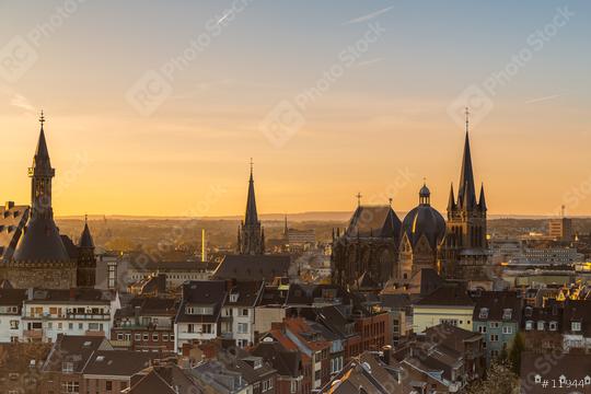 aachen cathedral in sunset light  : Stock Photo or Stock Video Download rcfotostock photos, images and assets rcfotostock | RC Photo Stock.: