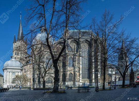 aachen cathedral with minster place panorama  : Stock Photo or Stock Video Download rcfotostock photos, images and assets rcfotostock | RC Photo Stock.: