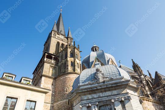Aachen Cathedral with Westwerk tower (UNESCO world heritage sites)  : Stock Photo or Stock Video Download rcfotostock photos, images and assets rcfotostock | RC Photo Stock.: