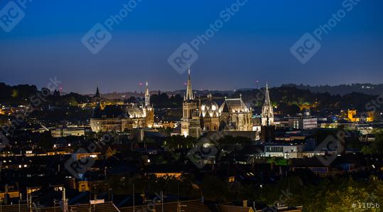 Aachen city skyline at night  : Stock Photo or Stock Video Download rcfotostock photos, images and assets rcfotostock | RC Photo Stock.: