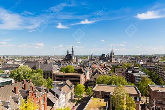 Aachen city skyline with Cathedral and town hall  : Stock Photo or Stock Video Download rcfotostock photos, images and assets rcfotostock | RC Photo Stock.: