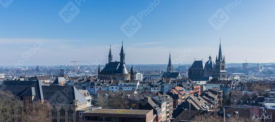 Aachen city with cathedral and town hall in spring  : Stock Photo or Stock Video Download rcfotostock photos, images and assets rcfotostock | RC Photo Stock.: