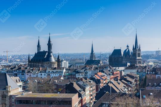 Aachen city with town hall and cathedral   : Stock Photo or Stock Video Download rcfotostock photos, images and assets rcfotostock | RC Photo Stock.: