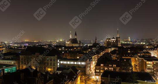 aachen city with town hall and cathedral at night  : Stock Photo or Stock Video Download rcfotostock photos, images and assets rcfotostock | RC-Photo-Stock.: