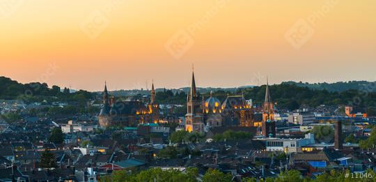 Aachen city with town hall and cathedral at sunset  : Stock Photo or Stock Video Download rcfotostock photos, images and assets rcfotostock | RC Photo Stock.: