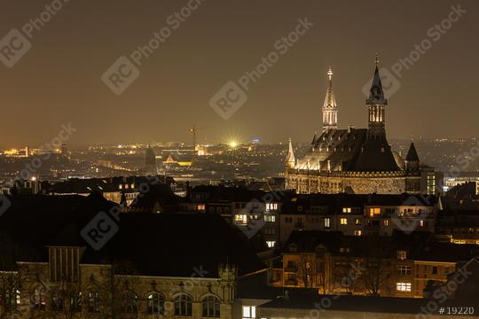 aachen city with town hall at night  : Stock Photo or Stock Video Download rcfotostock photos, images and assets rcfotostock | RC Photo Stock.: