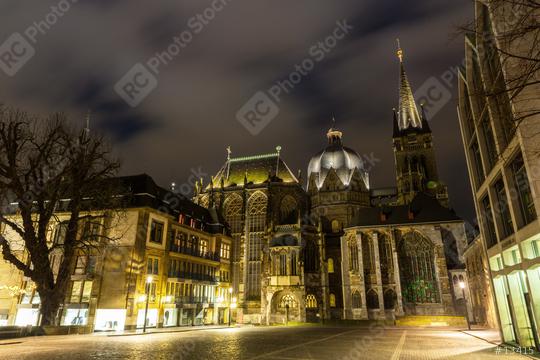 Aachen Dom bei Nacht  : Stock Photo or Stock Video Download rcfotostock photos, images and assets rcfotostock | RC Photo Stock.: