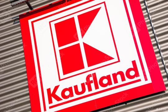 AACHEN, GERMANY FEBRUARY, 2017: Kaufland Store Sign. It opened its first store in 1984 in NeckarsulmIs and is a German hypermarket chain which also owns Lidl and Handelshof.  : Stock Photo or Stock Video Download rcfotostock photos, images and assets rcfotostock | RC Photo Stock.: