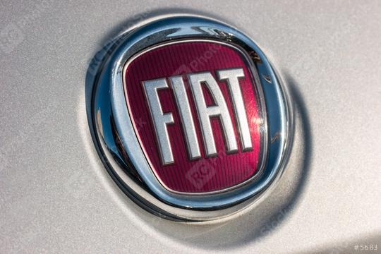 AACHEN, GERMANY FEBRUARY, 2017: Logo logotype Of car. Fiat is an Italian-American multinational automobile manufacturer.It is the world