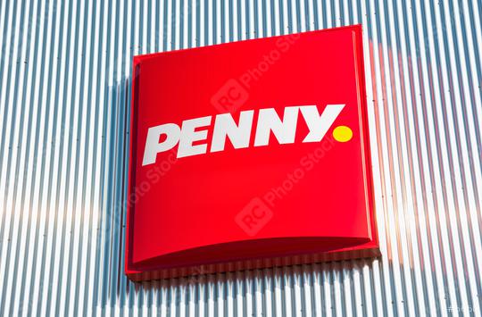 AACHEN, GERMANY FEBRUARY, 2017: "Penny" logo. "Penny" is a discount supermarket chains with over 2800 locations in Europe.   : Stock Photo or Stock Video Download rcfotostock photos, images and assets rcfotostock | RC Photo Stock.: