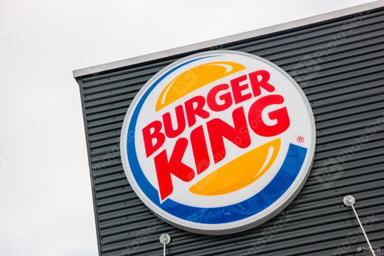 AACHEN, GERMANY JANUARY, 2017: Burger King sign on a building. Burger King, often abbreviated as BK, is a global chain of hamburger fast food restaurants,United States.  : Stock Photo or Stock Video Download rcfotostock photos, images and assets rcfotostock | RC Photo Stock.:
