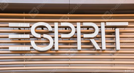 AACHEN, GERMANY JANUARY, 2017: Esprit logo. Esprit is a manufacturer of clothing, footwear, accessories, jewellery and housewares under the Esprit label.  : Stock Photo or Stock Video Download rcfotostock photos, images and assets rcfotostock | RC-Photo-Stock.: