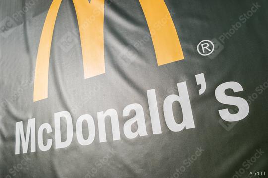 AACHEN, GERMANY JANUARY, 2017: McDonalds logo sign. It is the world