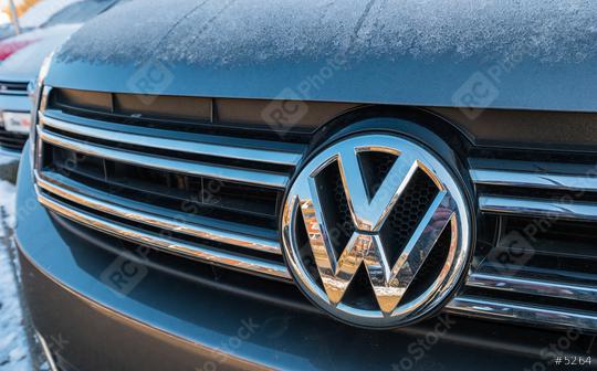AACHEN, GERMANY JANUARY, 2017: Sign of a Volkswagen logo on a car. Volkswagen is a German car manufacturer headquartered in Wolfsburg, Lower Saxony, Germany  : Stock Photo or Stock Video Download rcfotostock photos, images and assets rcfotostock | RC Photo Stock.:
