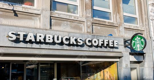 AACHEN, GERMANY JANUARY, 2017: Starbucks Coffee. Starbucks is the largest coffeehouse company in the world, with 20,891 stores in 62 countries.  : Stock Photo or Stock Video Download rcfotostock photos, images and assets rcfotostock | RC Photo Stock.: