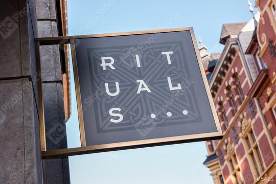 AACHEN, GERMANY JANUARY, 2017: the logo of the brand "Rituals". Rituals is a company for Cosmetics.  : Stock Photo or Stock Video Download rcfotostock photos, images and assets rcfotostock | RC Photo Stock.: