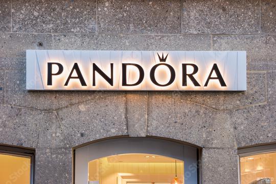 AACHEN, GERMANY MAI 23, 2016: Pandora Store. Pandora is a Danish jewelry manufacturer and retailer founded in 1982 known for its customizable charm bracelets, designer rings, necklaces and watches.  : Stock Photo or Stock Video Download rcfotostock photos, images and assets rcfotostock | RC Photo Stock.: