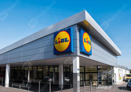 AACHEN, GERMANY MARCH, 2017: LIDL supermarket Store. LIDL is a German global discount supermarket chain, based in Neckarsulm, Baden-Wuerttemberg, Germany.  : Stock Photo or Stock Video Download rcfotostock photos, images and assets rcfotostock | RC Photo Stock.:
