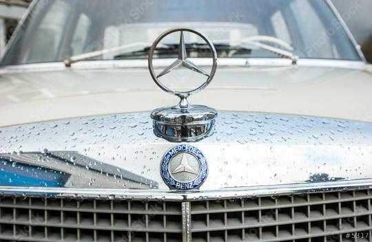 AACHEN, GERMANY MARCH, 2017: Mercedes Benz classic car logo on a car grill. Mercedes-Benz is a German automobile manufacturer. The brand is used for luxury automobiles, buses, coaches and trucks.  : Stock Photo or Stock Video Download rcfotostock photos, images and assets rcfotostock | RC Photo Stock.: