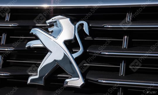 AACHEN, GERMANY MARCH, 2017: Peugeot logo closeup on a car grill. Peugeot is a French cars brand, part of PSA Peugeot Citroen.  : Stock Photo or Stock Video Download rcfotostock photos, images and assets rcfotostock | RC Photo Stock.: