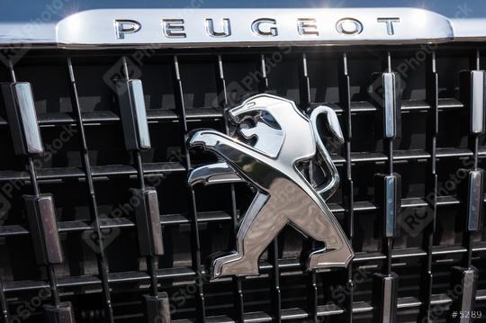 AACHEN, GERMANY MARCH, 2017: Peugeot logo sign on a car grill. Peugeot is a French cars brand, part of PSA Peugeot Citroen.  : Stock Photo or Stock Video Download rcfotostock photos, images and assets rcfotostock | RC Photo Stock.: