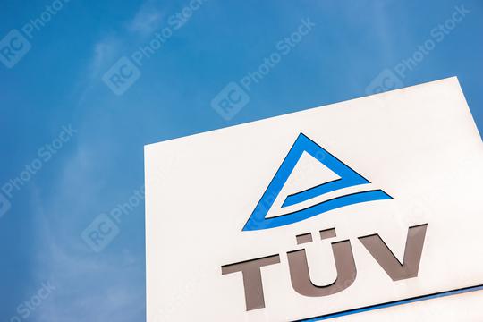 AACHEN, GERMANY MARCH, 2017: The Logo of the "TÜV Rheinland Deutschland". The TÜV Rheinland AG is an internationally active, independent test service provider based in Cologne.  : Stock Photo or Stock Video Download rcfotostock photos, images and assets rcfotostock | RC Photo Stock.: