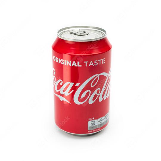 AACHEN, GERMANY OCTOBER, 2017: A can of Coca Cola drink isolated over a plain white background. The drink is produced and manufactured by The Coca-Cola Company.  : Stock Photo or Stock Video Download rcfotostock photos, images and assets rcfotostock | RC Photo Stock.: