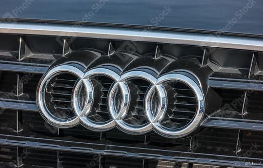 AACHEN, GERMANY OCTOBER, 2017: Audi emblem on a car grill. Audi is a German automobile manufacturer that designs, engineers, produces, markets and distributes luxury automobiles  : Stock Photo or Stock Video Download rcfotostock photos, images and assets rcfotostock | RC Photo Stock.: