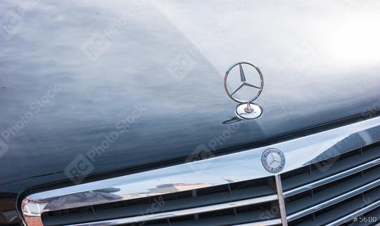 AACHEN, GERMANY OCTOBER, 2017: Mercedes Benz logo on a blue car. Mercedes-Benz is a German automobile manufacturer. The brand is used for luxury automobiles, buses, coaches and trucks.  : Stock Photo or Stock Video Download rcfotostock photos, images and assets rcfotostock | RC Photo Stock.: