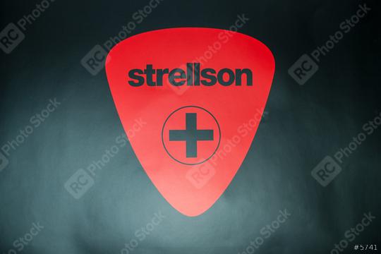 AACHEN, GERMANY OCTOBER, 2017: Red Logo of "Strellson". Strellson was created in 1984 by the Strellson AG. The product range mainly includes suits, trousers, shirts, sweaters, bags and shoes.   : Stock Photo or Stock Video Download rcfotostock photos, images and assets rcfotostock | RC Photo Stock.: