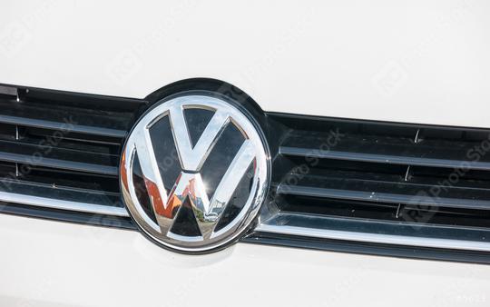 AACHEN, GERMANY OCTOBER, 2017: Volkswagen VW logo on a white car. Volkswagen is a famous European car manufacturer company based on Germany.  : Stock Photo or Stock Video Download rcfotostock photos, images and assets rcfotostock | RC Photo Stock.: