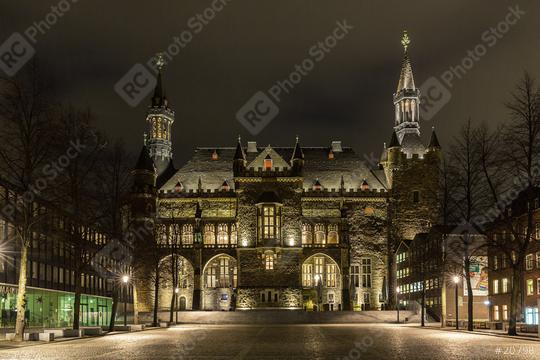 Aachen Rathaus bei Nacht  : Stock Photo or Stock Video Download rcfotostock photos, images and assets rcfotostock | RC Photo Stock.: