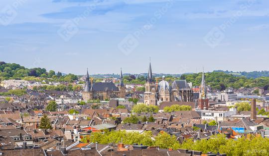 aachen skyline with town hall and cathedral, germany  : Stock Photo or Stock Video Download rcfotostock photos, images and assets rcfotostock | RC Photo Stock.: