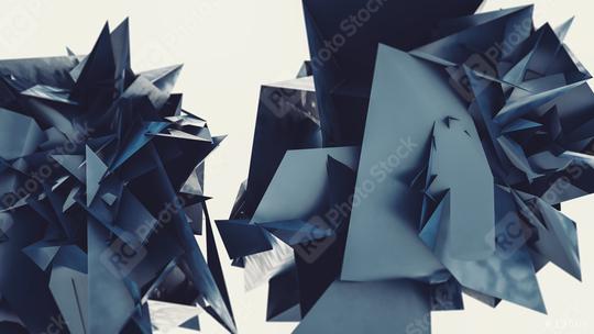 Abstract 3d rendering of chaotic Flying polygonal triangles, futuristic background poster design  : Stock Photo or Stock Video Download rcfotostock photos, images and assets rcfotostock | RC Photo Stock.: