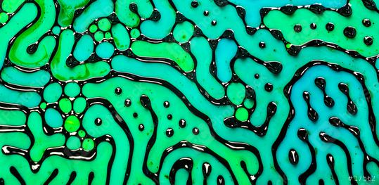 Abstract ART. Swirls, artistic design with blue and green oil colors forming amazing intricate structures with ferrofluid.  : Stock Photo or Stock Video Download rcfotostock photos, images and assets rcfotostock | RC Photo Stock.: