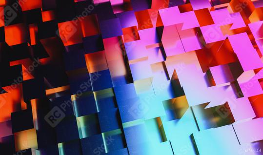 Abstract background of colorful neon light cubes, gaming, party an business concept image  : Stock Photo or Stock Video Download rcfotostock photos, images and assets rcfotostock | RC Photo Stock.: