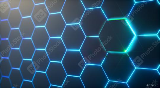 Abstract futuristic surface hexagon pattern with light rays  : Stock Photo or Stock Video Download rcfotostock photos, images and assets rcfotostock | RC Photo Stock.: