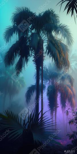 abstract mystical palm trees in colorful mist, iPhone background, Mobile Wallpaper  : Stock Photo or Stock Video Download rcfotostock photos, images and assets rcfotostock | RC Photo Stock.: