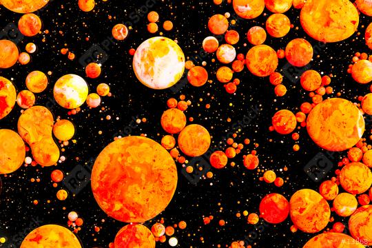 Abstract orange paint balls on black  : Stock Photo or Stock Video Download rcfotostock photos, images and assets rcfotostock | RC Photo Stock.: