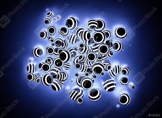 Abstract striped Glowing Balls in dark space  : Stock Photo or Stock Video Download rcfotostock photos, images and assets rcfotostock | RC Photo Stock.: