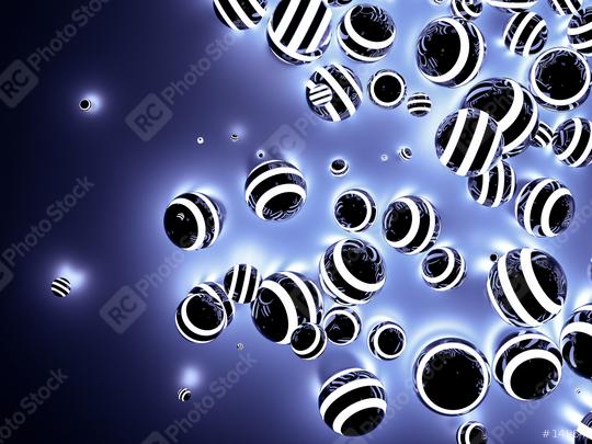 Abstract striped Glowing Balls in dark space  : Stock Photo or Stock Video Download rcfotostock photos, images and assets rcfotostock | RC Photo Stock.: