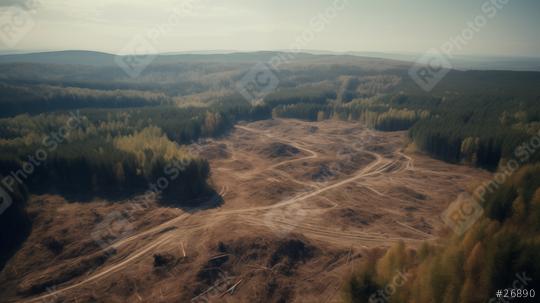Aerial of deforested land with winding paths
  : Stock Photo or Stock Video Download rcfotostock photos, images and assets rcfotostock | RC Photo Stock.: