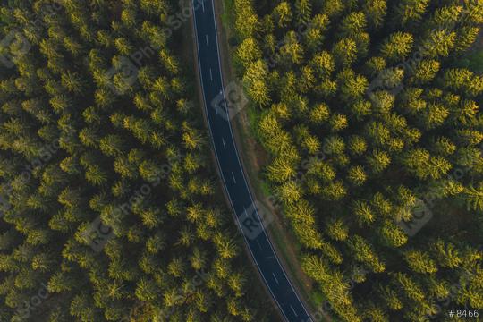 Aerial top view over mountain road going through forest.  : Stock Photo or Stock Video Download rcfotostock photos, images and assets rcfotostock | RC Photo Stock.: