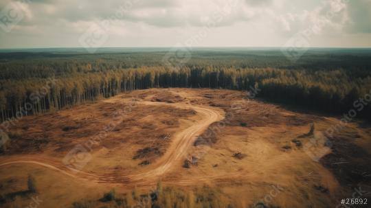 Aerial view of a deforested area with paths
  : Stock Photo or Stock Video Download rcfotostock photos, images and assets rcfotostock | RC Photo Stock.: