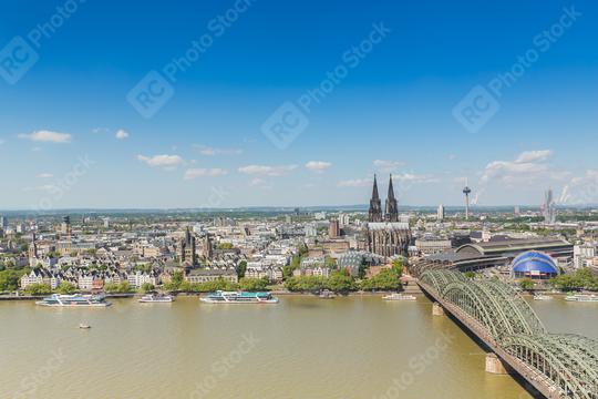 aerial view of cologne at spring  : Stock Photo or Stock Video Download rcfotostock photos, images and assets rcfotostock | RC Photo Stock.: