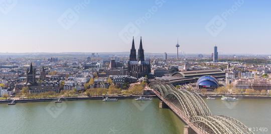 Aerial view of Cologne at spring  : Stock Photo or Stock Video Download rcfotostock photos, images and assets rcfotostock | RC Photo Stock.: