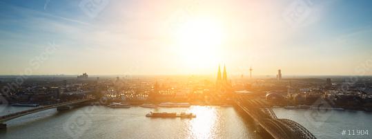Aerial view of cologne city at dusk  : Stock Photo or Stock Video Download rcfotostock photos, images and assets rcfotostock | RC Photo Stock.: