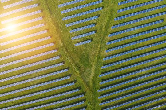 Aerial view of solar power plant. Solar farm system from above. Large photovoltaic power station. Source of ecological renewable energy.   : Stock Photo or Stock Video Download rcfotostock photos, images and assets rcfotostock | RC Photo Stock.: