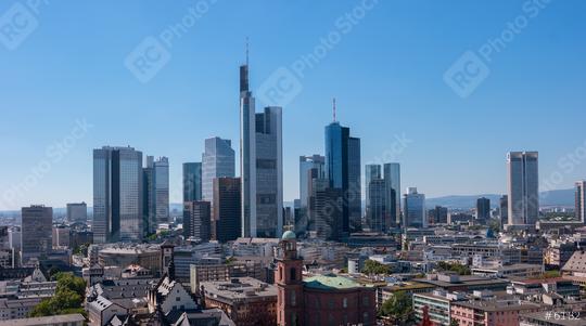 Aerial view of the financial district Sykline in Frankfurt  : Stock Photo or Stock Video Download rcfotostock photos, images and assets rcfotostock | RC Photo Stock.: